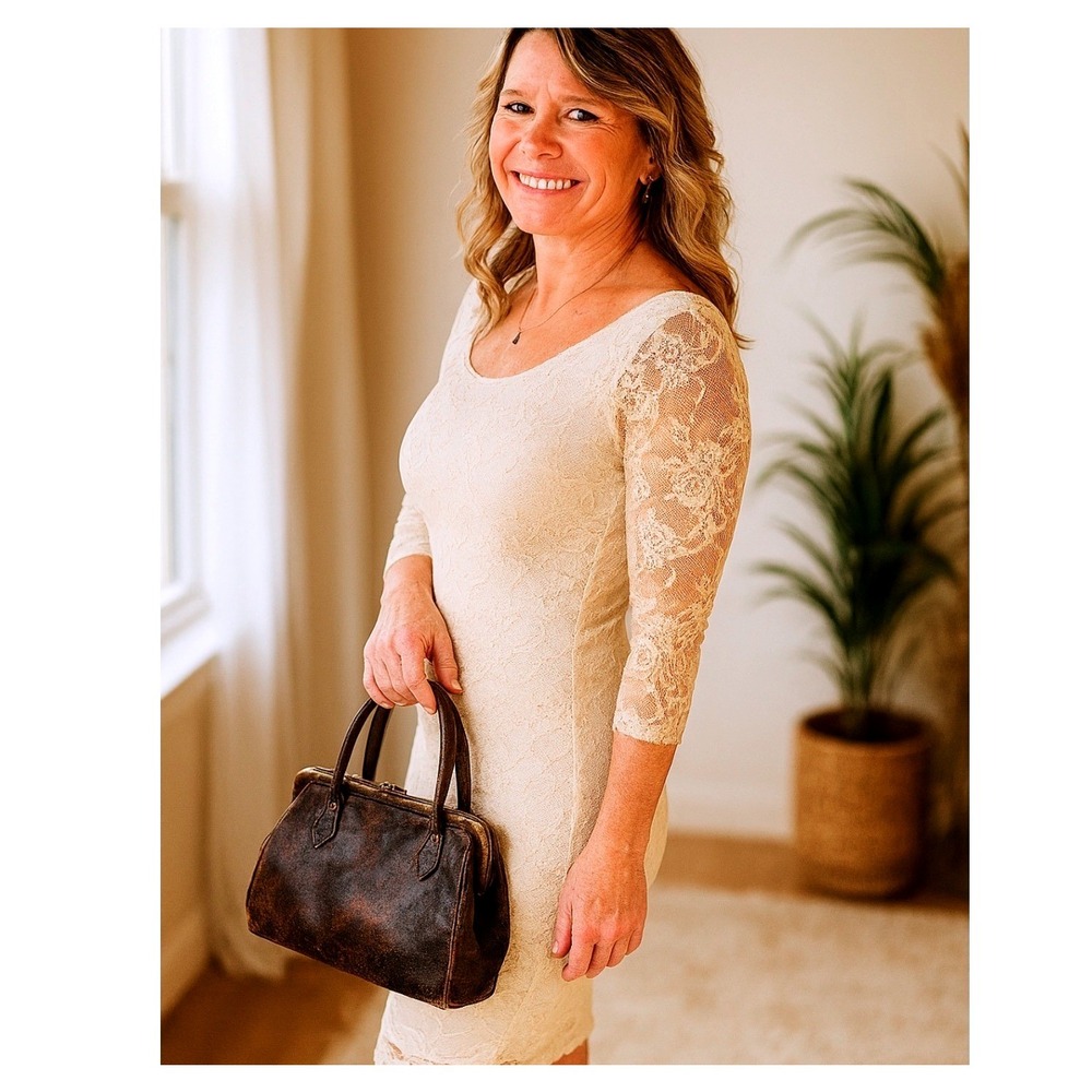 Urban Outfitters Pins and Needles Cream‎ Lace Bodycon Dress S Bridal Mini